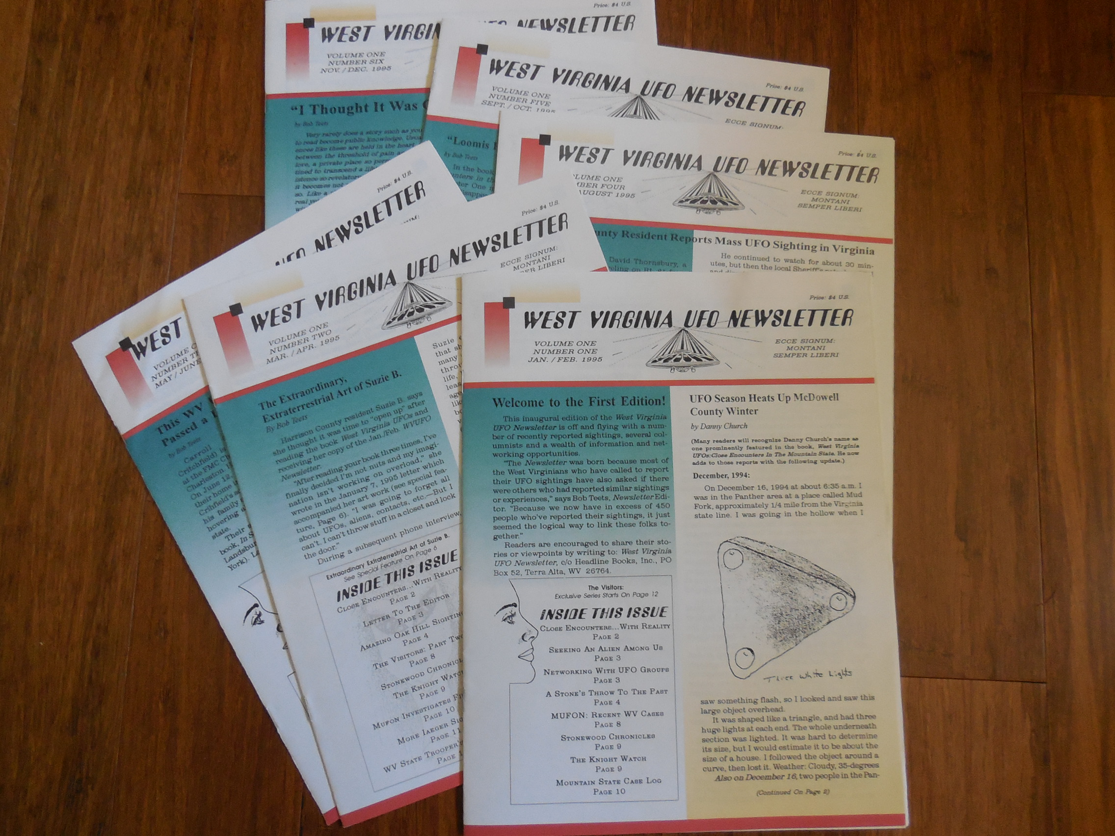 Image for West Virginia UFO Newsletter, Volume One Complete, #1-6, 1995 (6 Issues)