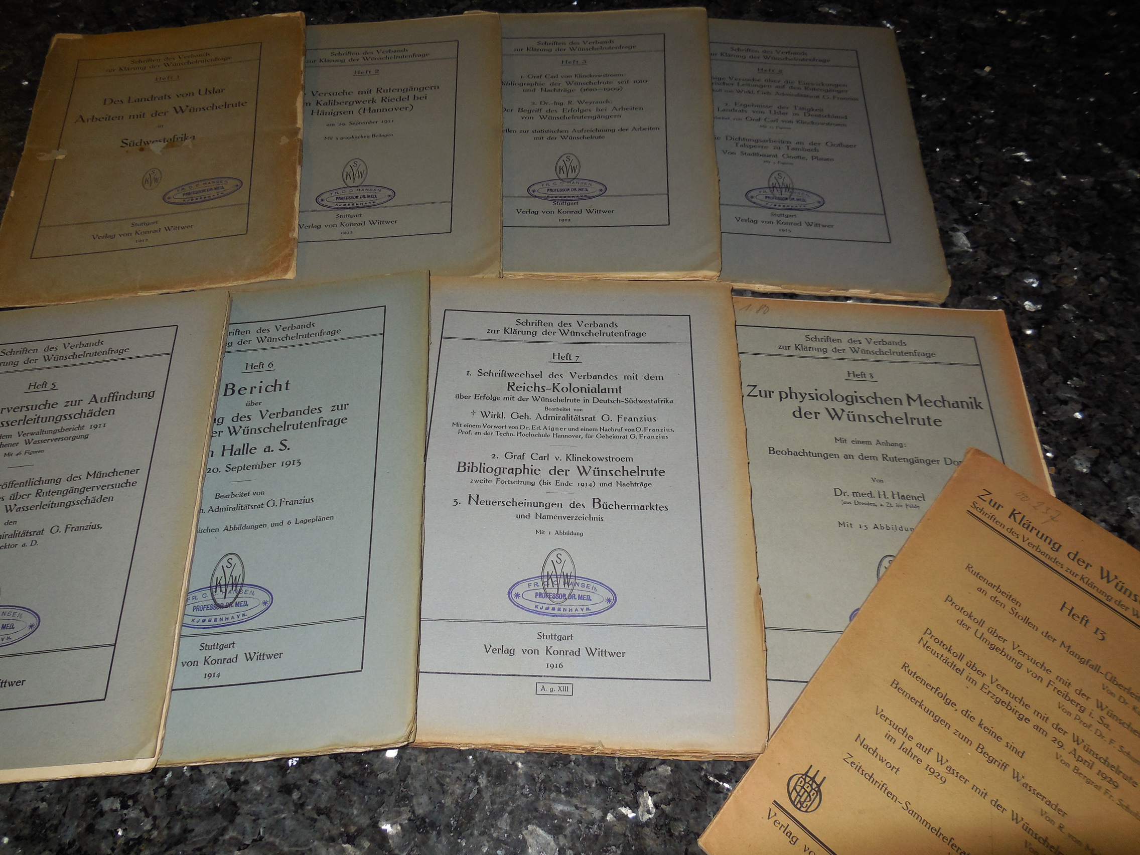 Image for Des Landrats Von Uslar Arbeiten Mit Der Wunschelrute in Sudwestafrika /  Schrifte Des Verbands Zur Kalrung Der Wunschelrutenfrage, Heft 1-8 & 13 (9 Issues)
