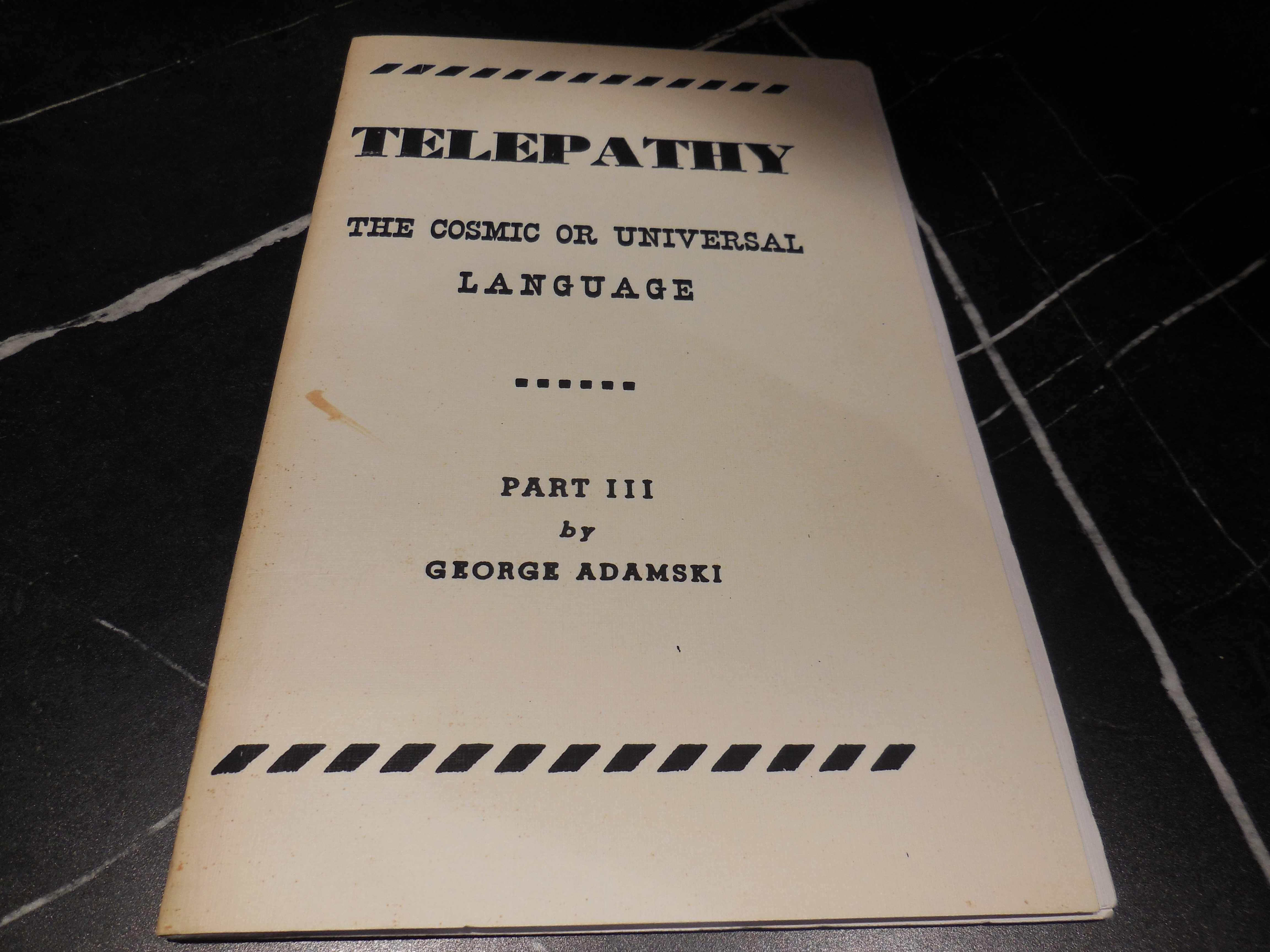 Telepathy - The Cosmic or Universal Language, Part III