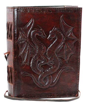 Image for 5" x 7" Double Dragon Leather Blank Book